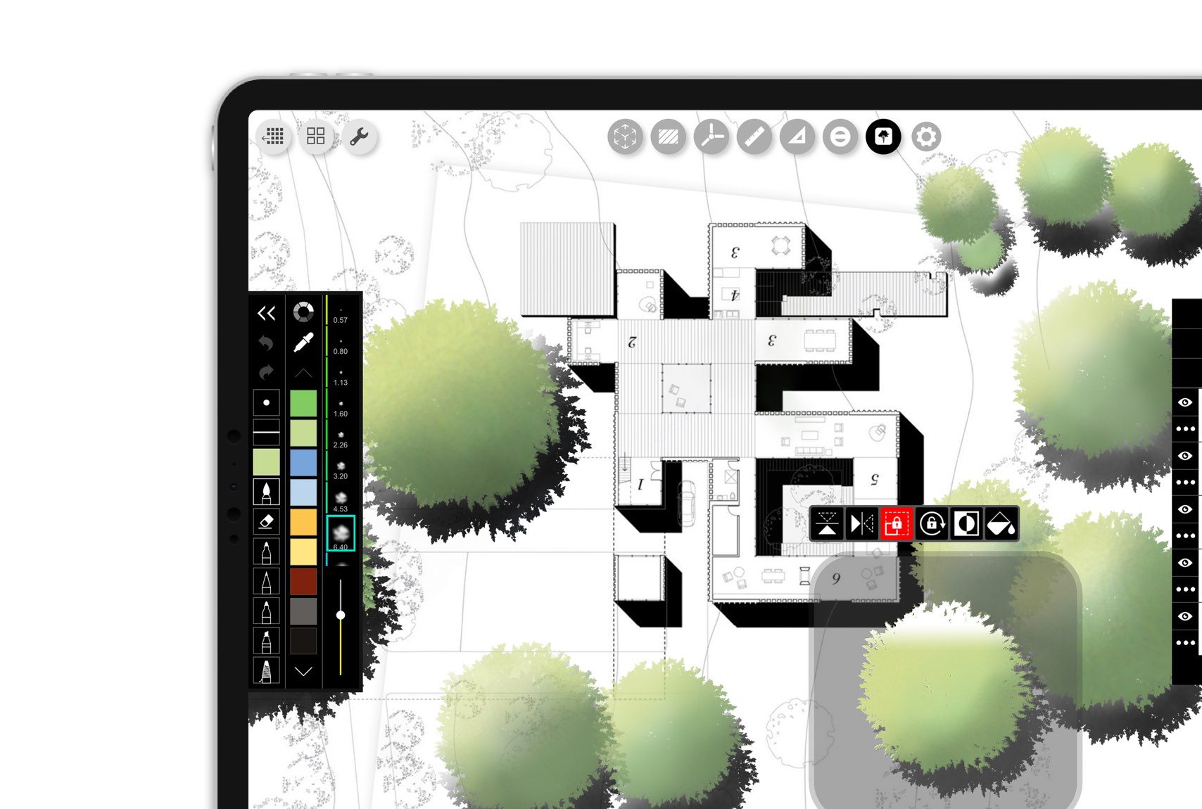 Morpholio Trace: Best iPad App for Landscape Architects, Custom Stencils